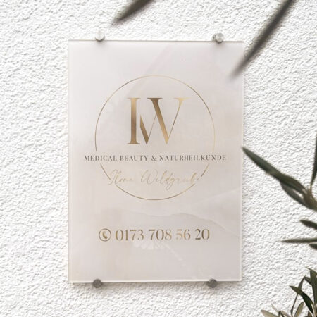 Exklusives Firmenschild / Werbeschild aus Acrylglas 20x30 oder 30x40cm – Bild 2