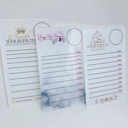 Hochwertige Wimpernplatte / Lashes / Wimpernverlängerung - mit deinem Studiologo