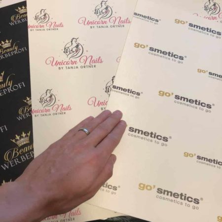 Logo-Fotoplatte - ideal für deine Nagelbilder oder Produktfotos / freie Farbwahl mit DEINEM LOGO – Bild 11
