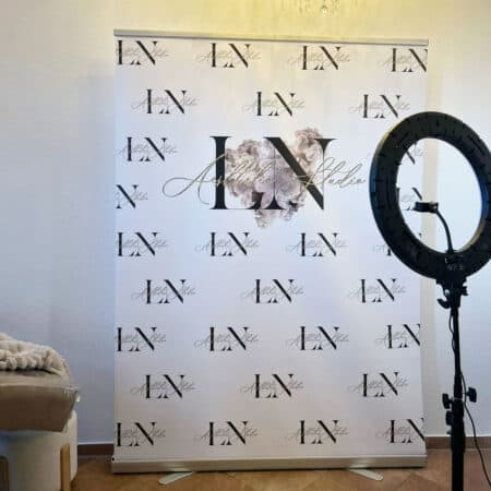 Fotohintergrund - Roll-Up - Fotowand - Aufsteller -  versch. Abmessungen - inkl. Tasche – Bild 2