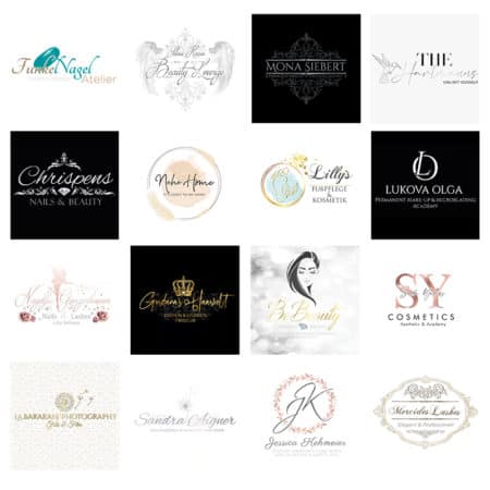 LOGO-Design - Beautylogo: Nails - Lashes - PMU - Beauty - Hair - optional mit Liquid-3D-Gold oder Silber – Bild 7