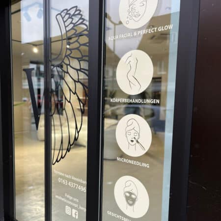 Fensteraufkleber / Icons / Schaufensterbeschriftung / Leistungen / gold & silber – Bild 8