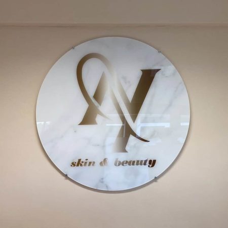 Glamouröses Acrylschild / Wandschild / Wandlogo bis zu 1,50m rund – Bild 11