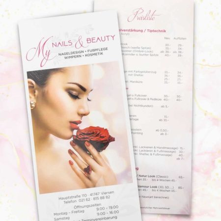 Flyer / Preisliste / Eröffnungsflyer mit Hochglanzlack / 2-Seitig – Bild 10