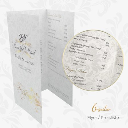 Infoflyer / Preisliste 6-Seiter Flyer / hochglanz / DINlang – Bild 15