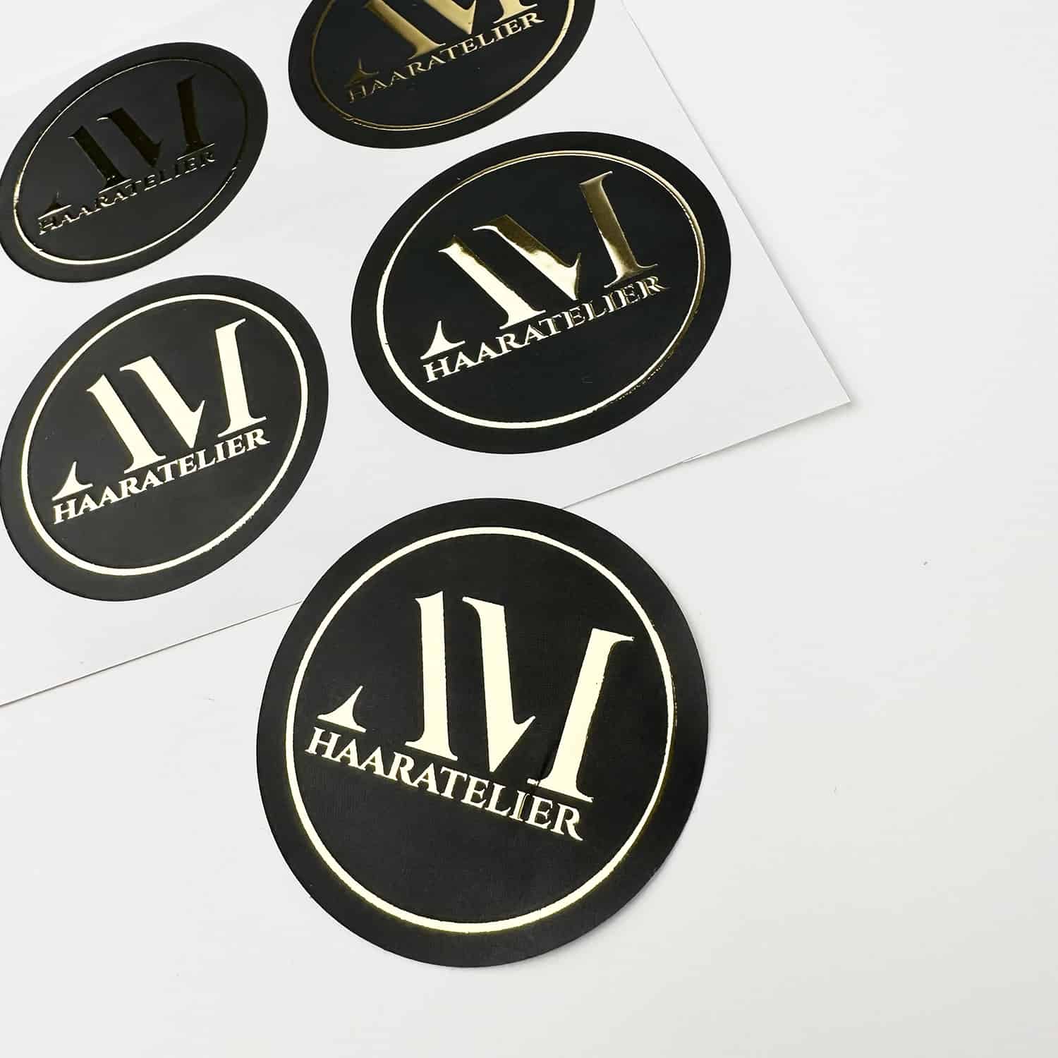 Aufkleber / Sticker / Geschenkaufkleber - Logo in Hochglanz GOLD -  Werbeprofi Nails•Lashes•Beauty•Hair