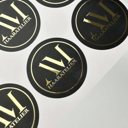 Aufkleber / Sticker / Geschenkaufkleber - Logo in metallic flüssig gold oder silber – Bild 12
