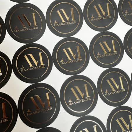 Aufkleber / Sticker / Geschenkaufkleber - Logo in metallic flüssig gold oder silber – Bild 9