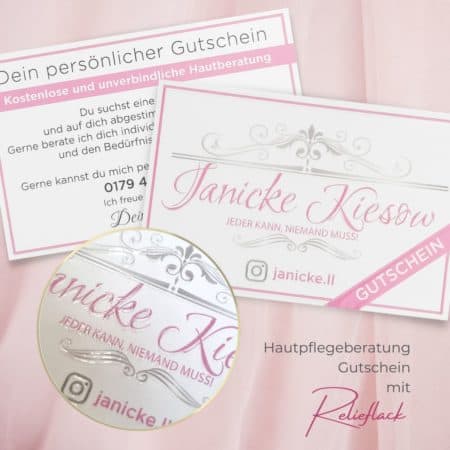 Exklusiver Hautpflegeberatung Gutschein mit LACK-Veredelung – Bild 3