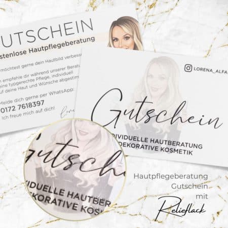 Exklusiver Hautpflegeberatung Gutschein mit LACK-Veredelung – Bild 5