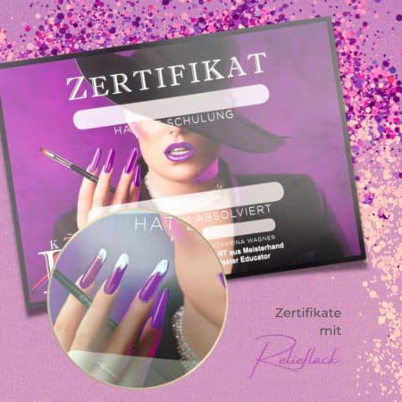 Exklusives Zertifikat / Schulungsurkunde mit Lackdetails / Klarlack – Bild 2