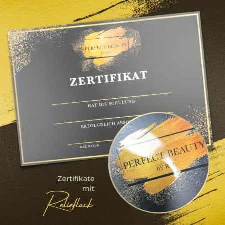 Exklusives Zertifikat / Schulungsurkunde mit Lackdetails / Klarlack – Bild 5
