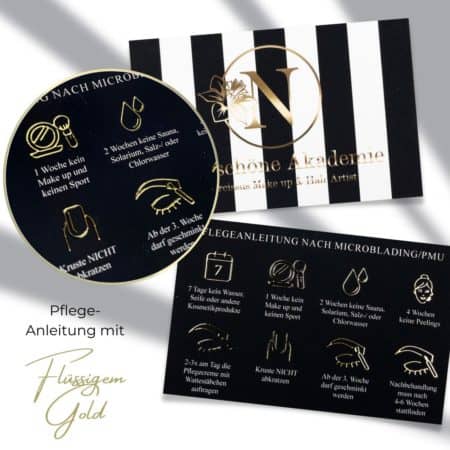 Pflegeanleitung Wimpernverlängerung / Microblading / Extensions  - Gold / Silber – Bild 7
