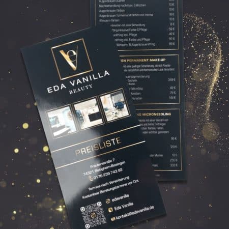 Flyer / Preisliste / Eröffnungsflyer mit Hochglanzlack / 2-Seitig – Bild 2