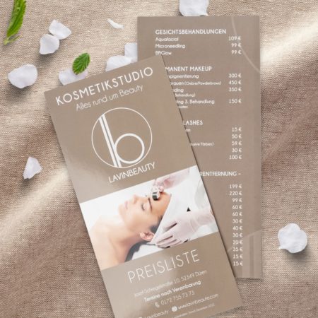 Flyer / Preisliste / Eröffnungsflyer mit Hochglanzlack / 2-Seitig – Bild 6