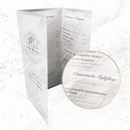 Infoflyer / Preisliste 6-Seiter Flyer / hochglanz / DINlang – Bild 6