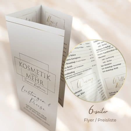 Infoflyer / Preisliste 6-Seiter Flyer / hochglanz / DINlang – Bild 4