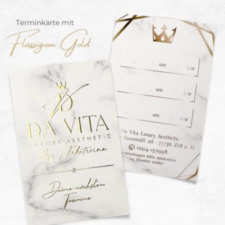Exklusive Terminkarte mit flüssigem Gold oder Silber (LACK-Veredelung) – Bild 2
