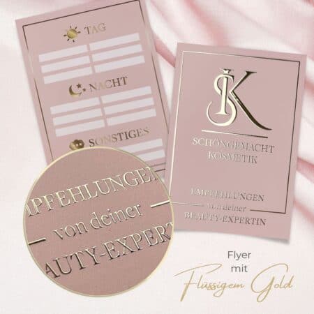Exklusiver Flyer mit flüssigem Gold oder flüssigem Silber / Lack-Veredelung – Bild 11