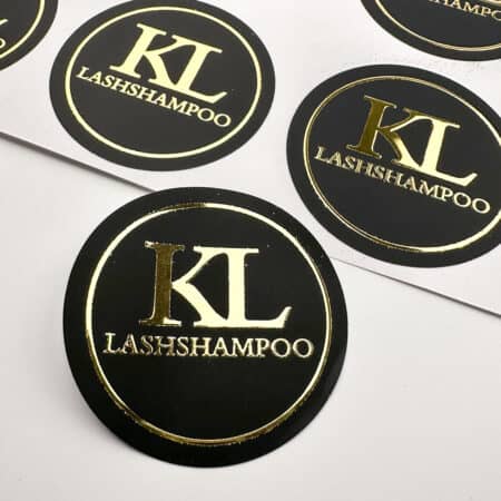 Aufkleber / Sticker / Geschenkaufkleber - Logo in metallic flüssig gold oder silber – Bild 7