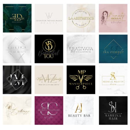 LOGO-Design - Beautylogo: Nails - Lashes - PMU - Beauty - Hair - optional mit Liquid-3D-Gold oder Silber