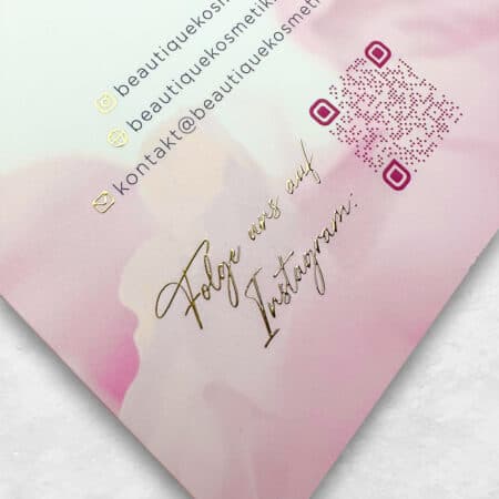 Exklusiver 4-seitiger Flyer / Faltblatt mit flüssigem Gold oder  Silber – Bild 20
