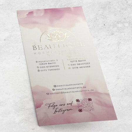 Exklusiver 4-seitiger Flyer / Faltblatt mit flüssigem Gold oder  Silber – Bild 14