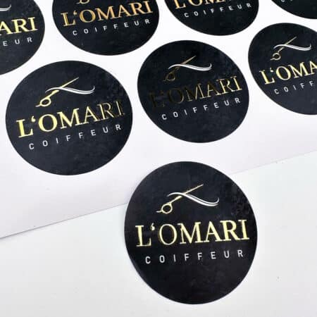 Aufkleber / Sticker / Geschenkaufkleber - Logo in metallic flüssig gold oder silber – Bild 6