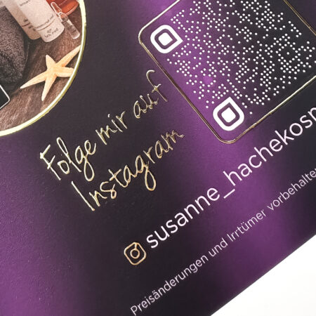 Exklusiver 6-seitiger Flyer / Faltblatt mit flüssigem Gold oder  Silber – Bild 15