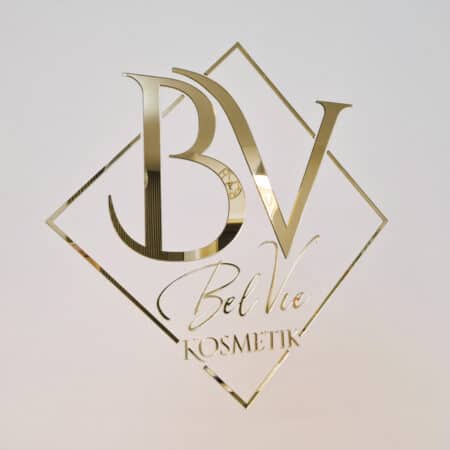 Wandlogo - Luxuriöse Buchstaben oder Logo  Acryl verspiegelt in gold oder silber – Bild 8