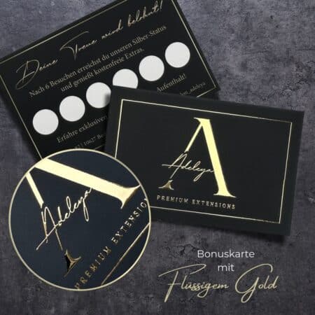 Exklusive Bonuskarte mit flüssigem Gold oder Silber (LACK-Veredelung) – Bild 2