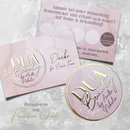 Exklusive Bonuskarte mit flüssigem Gold oder Silber (LACK-Veredelung) – Bild 4