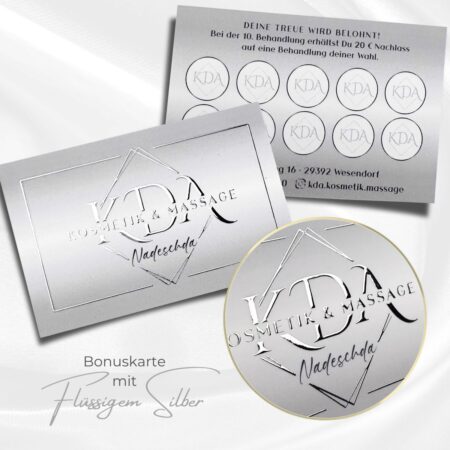 Exklusive Bonuskarte mit flüssigem Gold oder Silber (LACK-Veredelung) – Bild 3