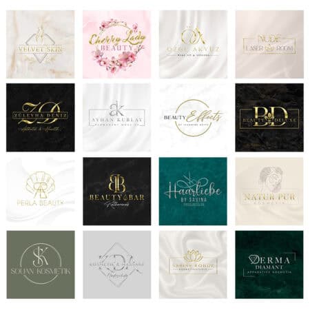 LOGO-Design - Beautylogo: Nails - Lashes - PMU - Beauty - Hair - optional mit Liquid-3D-Gold oder Silber – Bild 3