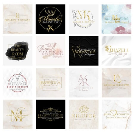 LOGO-Design - Beautylogo: Nails - Lashes - PMU - Beauty - Hair - optional mit Liquid-3D-Gold oder Silber – Bild 4