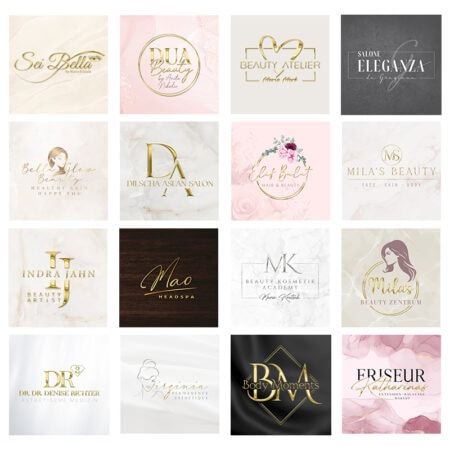 LOGO-Design - Beautylogo: Nails - Lashes - PMU - Beauty - Hair - optional mit Liquid-3D-Gold oder Silber – Bild 2