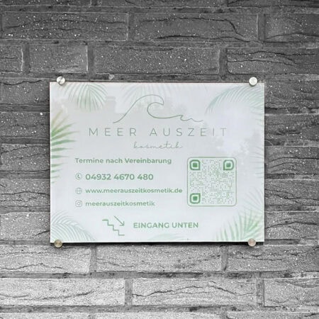 Exklusives Firmenschild / Werbeschild aus Acrylglas 20x30 oder 30x40cm – Bild 3