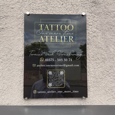 Exklusives Firmenschild / Werbeschild aus Acrylglas 20x30 oder 30x40cm – Bild 2
