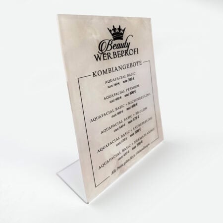 Thekenaufsteller / Preisliste / Infotafel / Hinweistafel – Bild 3